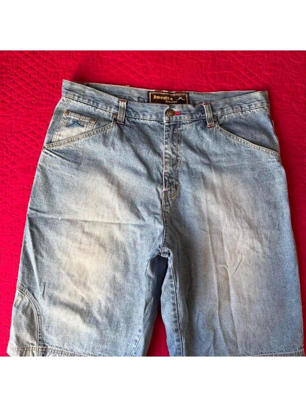 Jordan light wash denim shorts